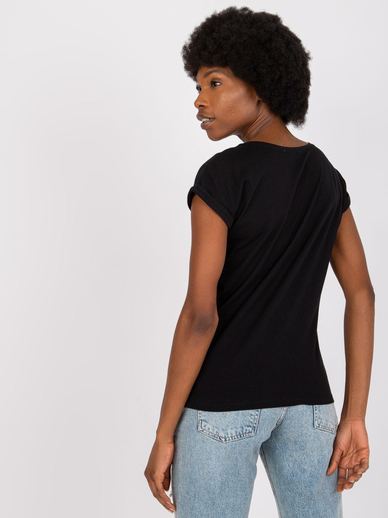 Schwarzes Damen-T-Shirt mit Druck Cabrera MAYFLIES.