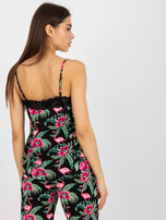 Hurt Top na ramiączkach z koronką i printem FRESH MADE