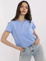 Blauer T-Shirt im klassischen Schnitt BASIC FEEL GOOD.