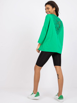 Zielona bluzka z koronką na plecach Sylvie RUE PARIS