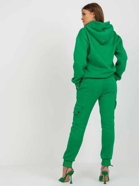 Hurt Zielony damski komplet dresowy z bluzą oversize