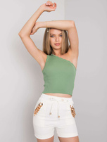 Białe szorty z łańcuszkami Flannery