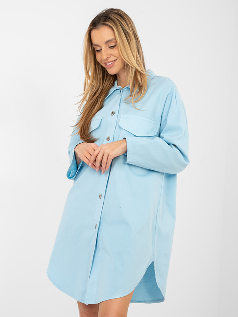 Jasnoniebieska sukienka o kroju oversize RUE PARIS