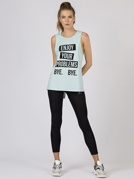 TOMMY LIFE Jasnoniebieski top sportowy