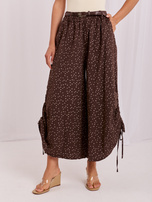 Chocolate women's 7/8 pants with cuffs.
