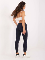 Hurt Granatowe dresowe spodnie basic z kieszeniami 