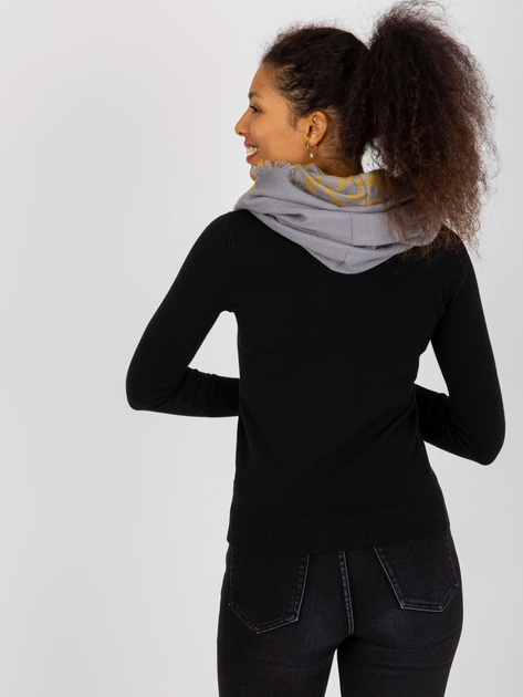 Hurtownia online Szaro-żółty damski komin zimowy z wełną