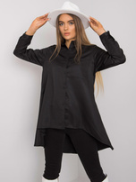 Schwarze asymmetrische Bluse Gilliana.