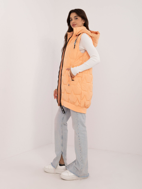 Hurt Jasnopomarańczowa puchowa kamizelka z pikowaniem