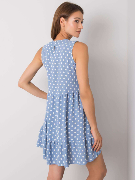 Niebieska sukienka w groszki Nicollete RUE PARIS