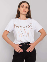 Biały t-shirt z nadrukiem Aosta