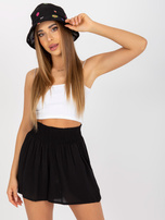 Hurt Czarne letnie szorty casualowe z wiskozy FRESH MADE 