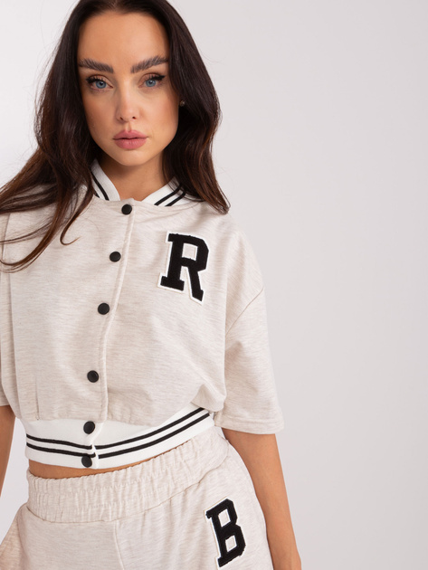 Hurt Jasnobeżowy melanżowy dwuczęściowy komplet damski