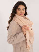 Hurt Jasnobrzoskwiniowy damski szal z nadrukiem