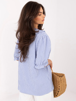 Niebieska rozpinana koszula z kołnierzykiem