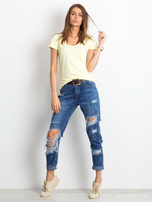 Jasnożółty t-shirt Square