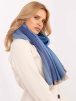 Hurtownia Niebieski damski szal w paski