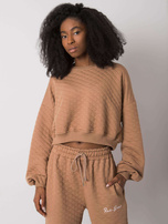 Camel quilted sweatshirt Crystal.