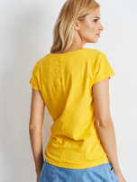Ciemnożółty t-shirt Circle