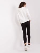 Hurt Ecru-czarny komplet damski dresowy z bluzą