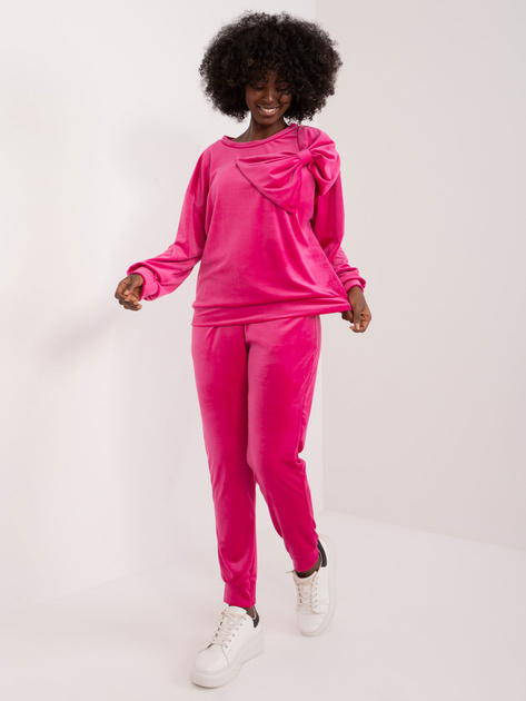 Hurt Fuksjowy dwuczęściowy komplet welurowy z bluzą