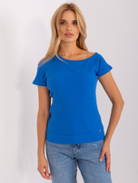 Hurtownia Ciemnoniebieska bluzka basic na co dzień