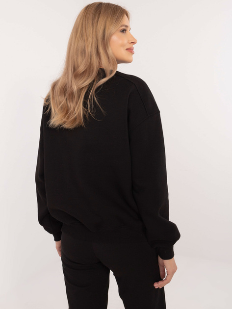 Hurtownia Czarna dresowa bluza basic od kompletu