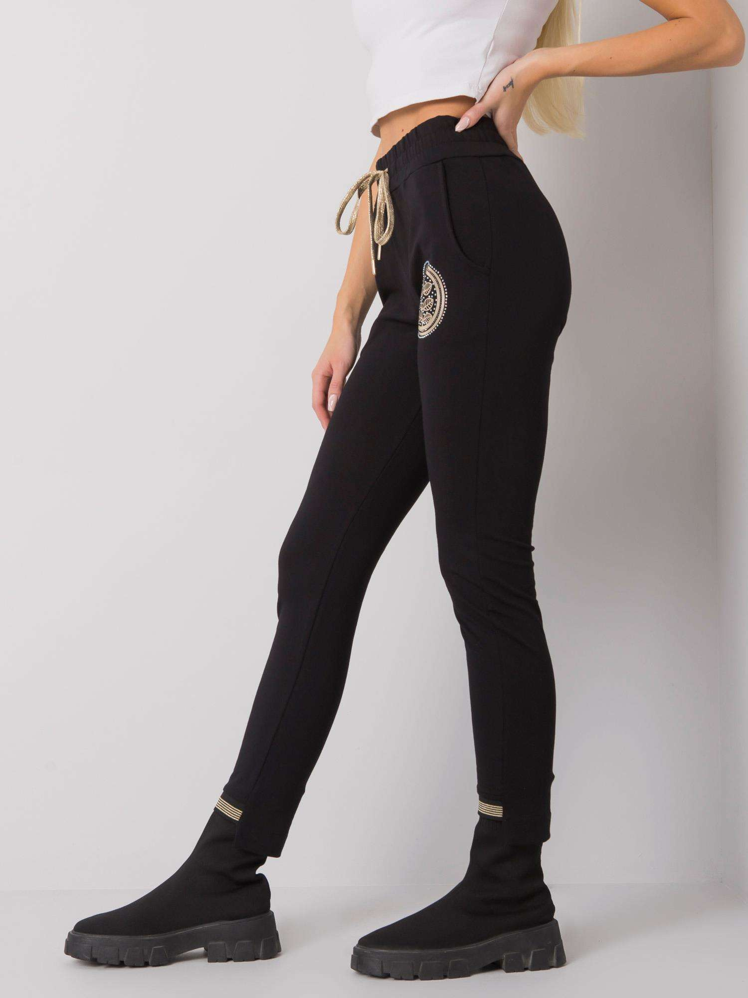 Schwarze Baumwoll-Sweatpants Hanover.