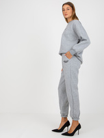 Hurt Szary dwuczęściowy komplet dresowy z bluzą oversize 