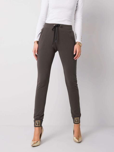 Ciemne khaki spodnie Giulianna