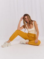 Helle orange Jogginghose mit Taschen RUE PARIS.