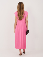 Różowa koktajlowa sukienka bez rękawów RUE PARIS 