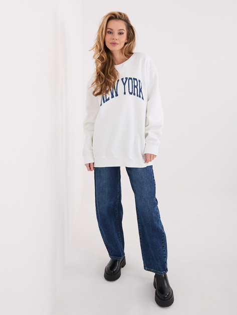 Ecru damska bluza bez kaptura