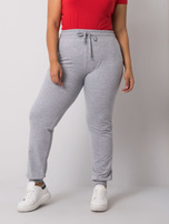 Szare melanżowe spodnie dresowe plus size Beatriz
