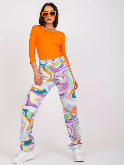 Pomarańczowa bluzka bawełniana Mona