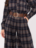 Granatowe spodnie palazzo od kompletu 