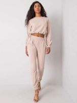 Beige casual set Laila RUE PARIS.