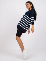 Granatowo-biała bluza w paski Sydney RUE PARIS 