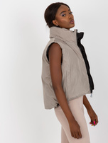 Hurt Czarna dwustronna kamizelka puchowa z pikowaniem 