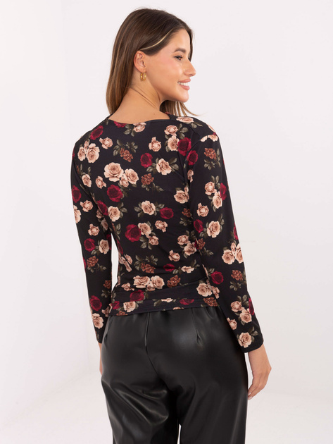 Czarna bluzka z ozdobnym detalem RUE PARIS