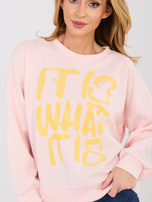 Pastelowa różowa bluza z miękkiego materiału RUE PARIS 