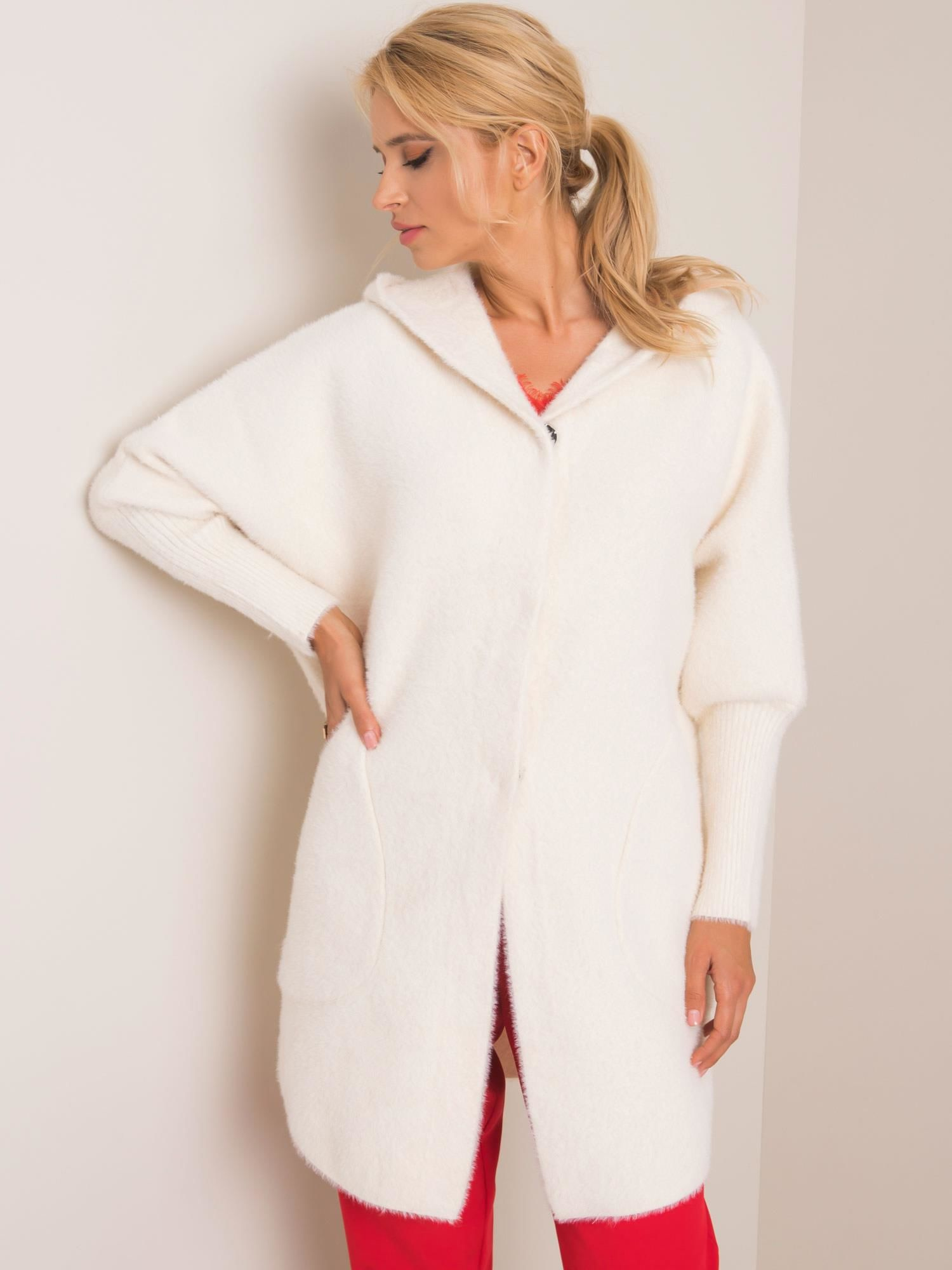 Carolyn's ecru alpaca coat