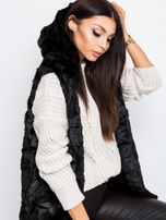 Czarna kamizelka Fluffy