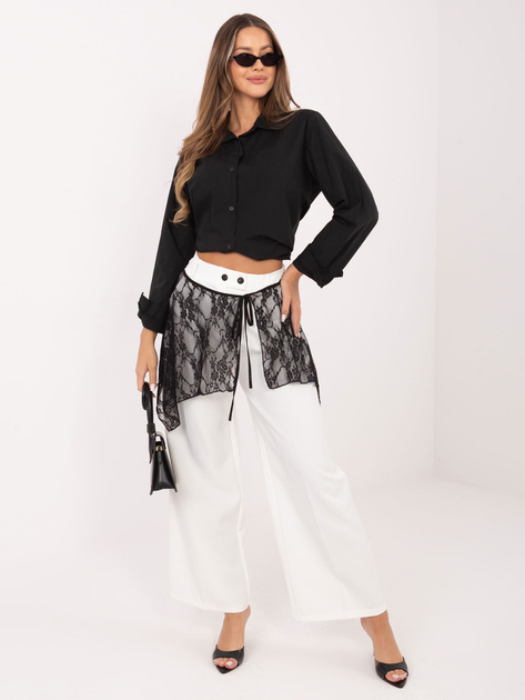 Czarna damska koszula z długim rękawem