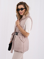 Beige Effie Down Vest