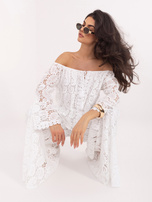 Białe koronkowe spodnie w stylu boho