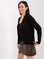 Hurtownia Czarny dwuczęściowy komplet w warkocze