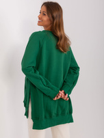 Hurt Ciemnozielona bluza bez kaptura z ociepleniem