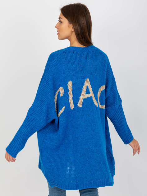 Hurt Ciemnoniebieski damski kardigan z napisem na plecach OCH BELLA