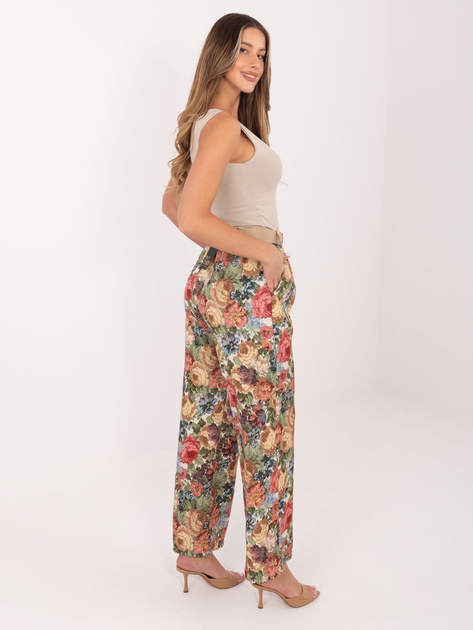 Zielone szerokie spodnie od garnituru RUE PARIS